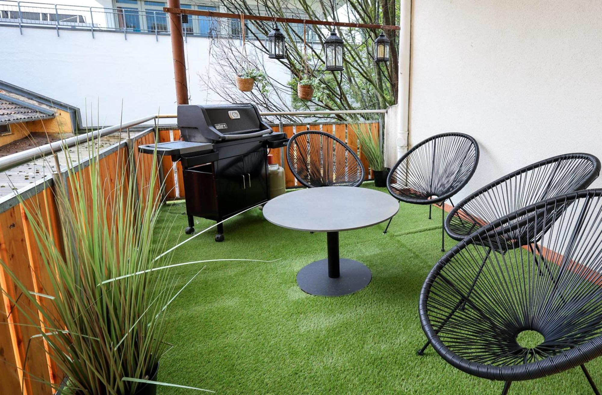 3 Zimmer Naehe Von Europapark Garage Balkon Grill ออฟเฟนบูร์ก ภายนอก รูปภาพ